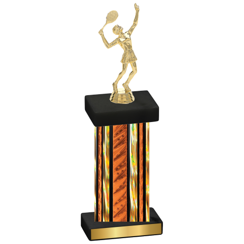 Single Orange Glacier Tennis Trophy