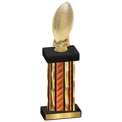 Single Orange Glacier Football Trophy