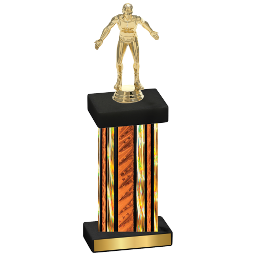 Single Orange Glacier Wrestling Trophy