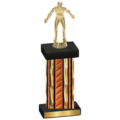 Single Orange Glacier Wrestling Trophy