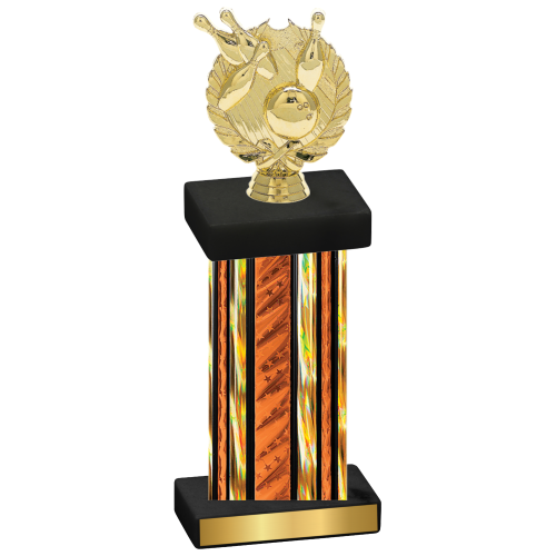 Single Orange Glacier Bowling Trophy