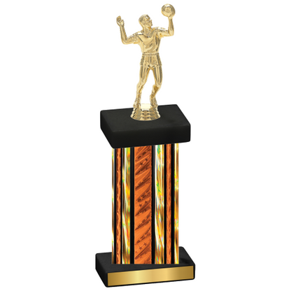 Single Orange Glacier Volleyball Trophy