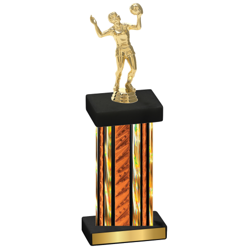 Single Orange Glacier Volleyball Trophy