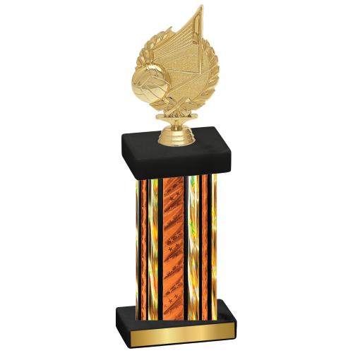 Single Orange Glacier Volleyball Trophy