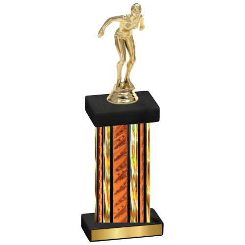 Single Orange Glacier Tennis Trophy