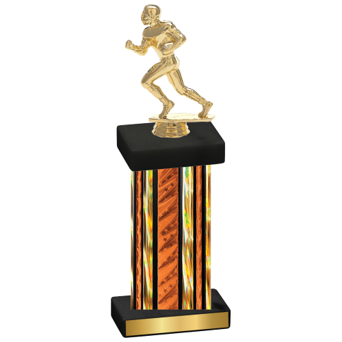 Single Orange Glacier Football Trophy