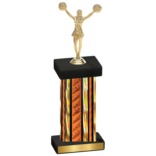 Single Orange Glacier Cheerleading Trophy