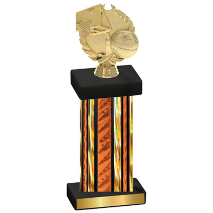 Single Orange Glacier Basketball Trophy