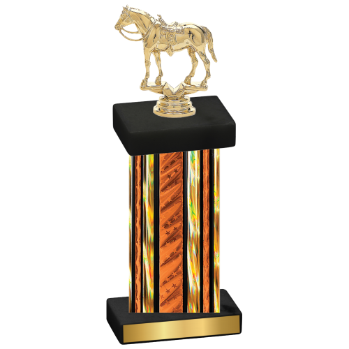 Single Orange Glacier Horses Trophy