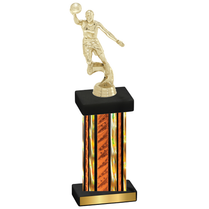 Single Orange Glacier Basketball Trophy