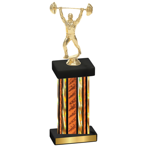 Single Orange Glacier Weights Trophy