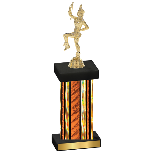 Single Orange Glacier Majorette Trophy