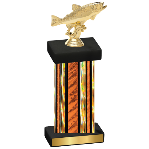 Single Orange Glacier Fishing Trophy