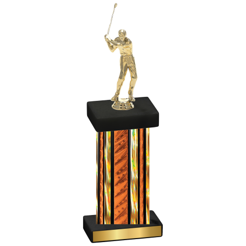 Single Orange Glacier Golf Trophy