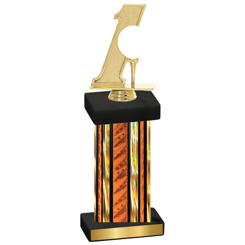 Single Orange Glacier Golf Trophy