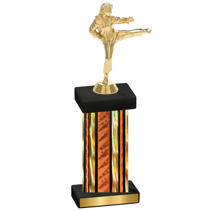 Single Orange Glacier Karate Trophy