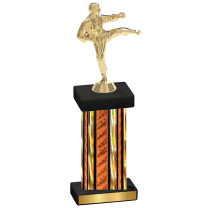 Single Orange Glacier Karate Trophy