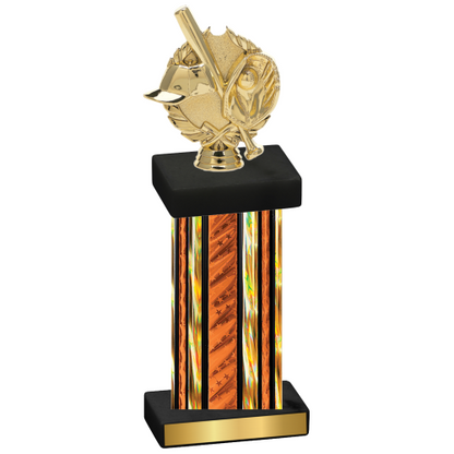 Single Orange Glacier Baseball Trophy