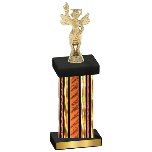 Single Orange Glacier Academics Trophy