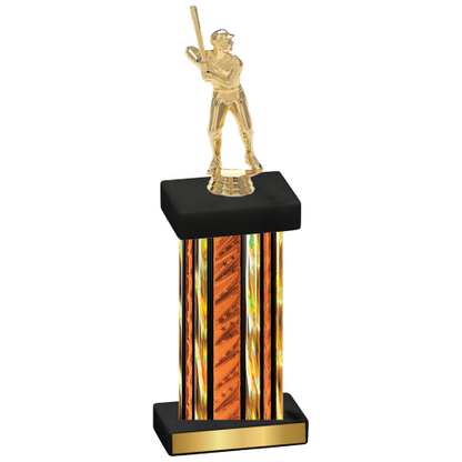 Single Orange Glacier Baseball Trophy