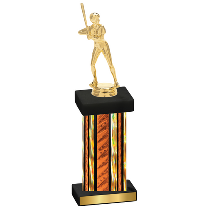 Single Orange Glacier Softball Trophy