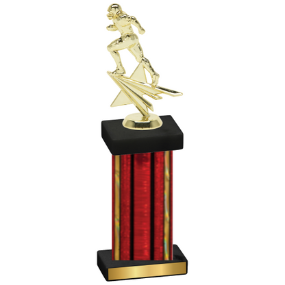 Single Red Glacier Football Trophy