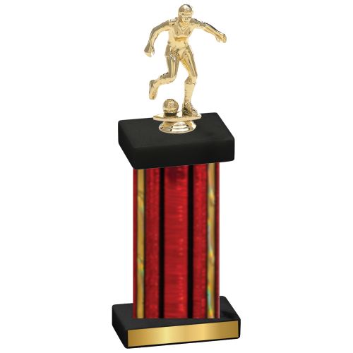 Single Red Glacier Soccer Trophy