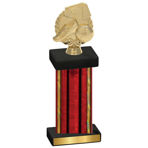 Single Red Glacier Soccer Trophy