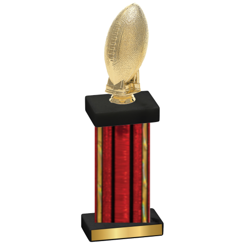 Single Red Glacier Football Trophy