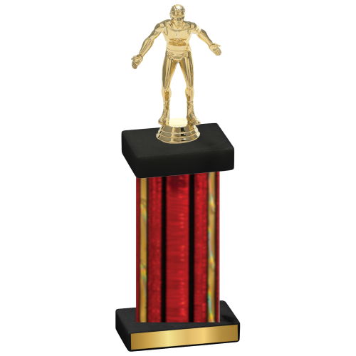 Single Red Glacier Wrestling Trophy