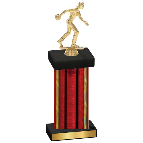 Single Red Glacier Bowling Trophy