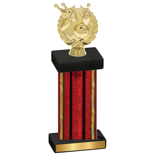 Single Red Glacier Bowling Trophy