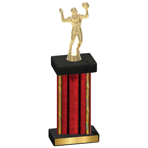 Single Red Glacier Volleyball Trophy