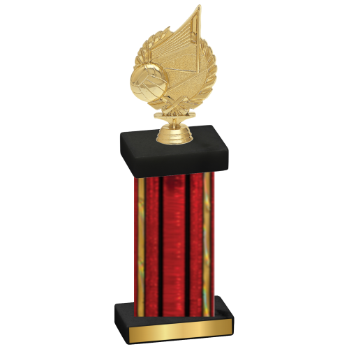 Single Red Glacier Volleyball Trophy