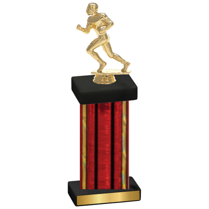 Single Red Glacier Football Trophy