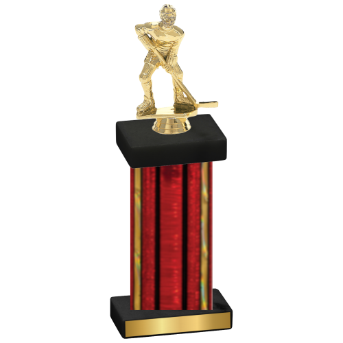 Single Red Glacier Hockey Trophy