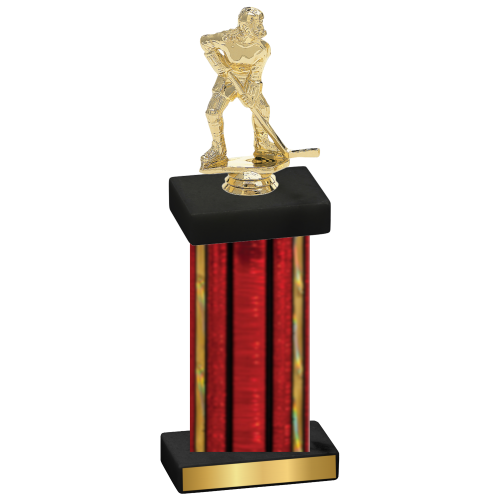 Single Red Glacier Hockey Trophy