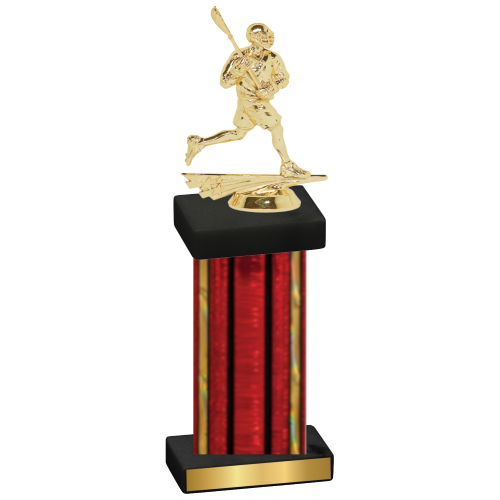 Single Red Glacier Lacrosse Trophy