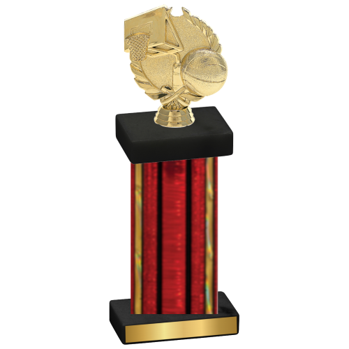 Single Red Glacier Basketball Trophy