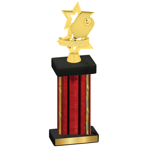 Single Red Glacier Pickleball Trophy