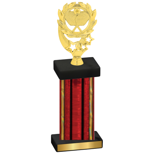 Single Red Glacier Pickleball Trophy