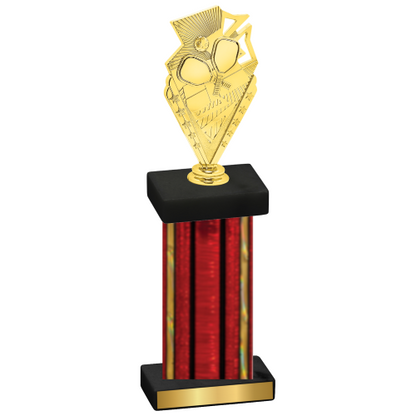 Single Red Glacier Pickleball Trophy