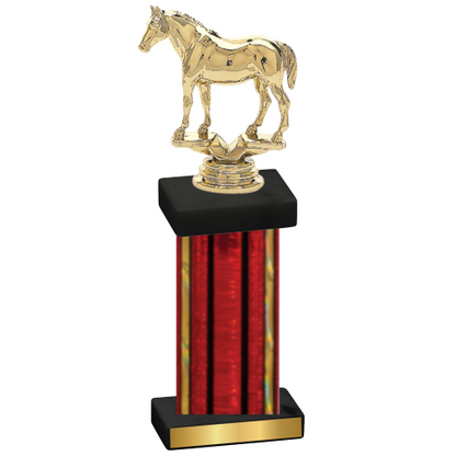 Single Red Glacier Horses Trophy