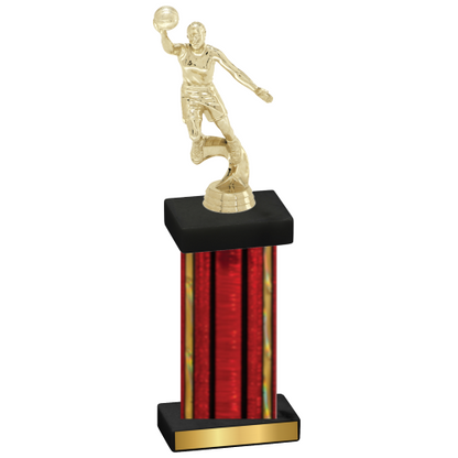 Single Red Glacier Basketball Trophy