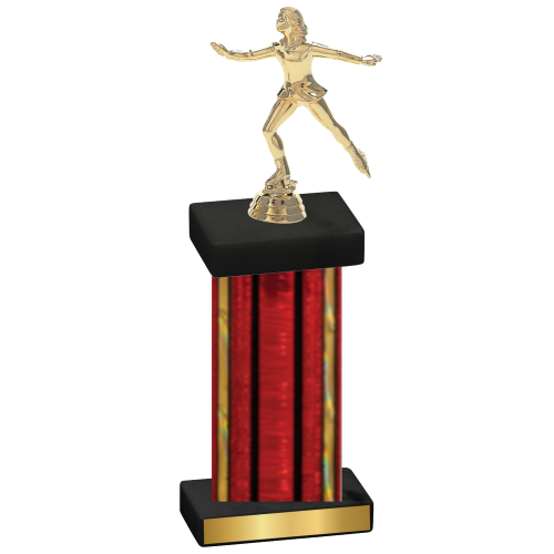 Single Red Glacier Skater Trophy