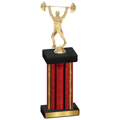 Single Red Glacier Weights Trophy