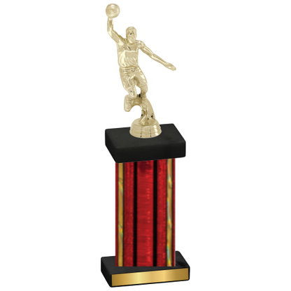 Single Red Glacier Basketball Trophy