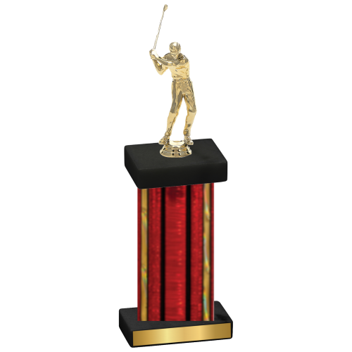 Single Red Glacier Golf Trophy