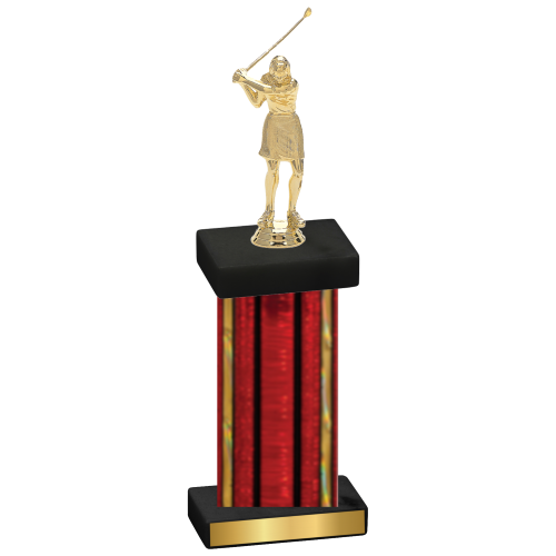 Single Red Glacier Golf Trophy