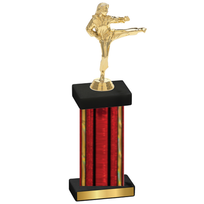 Single Red Glacier Karate Trophy